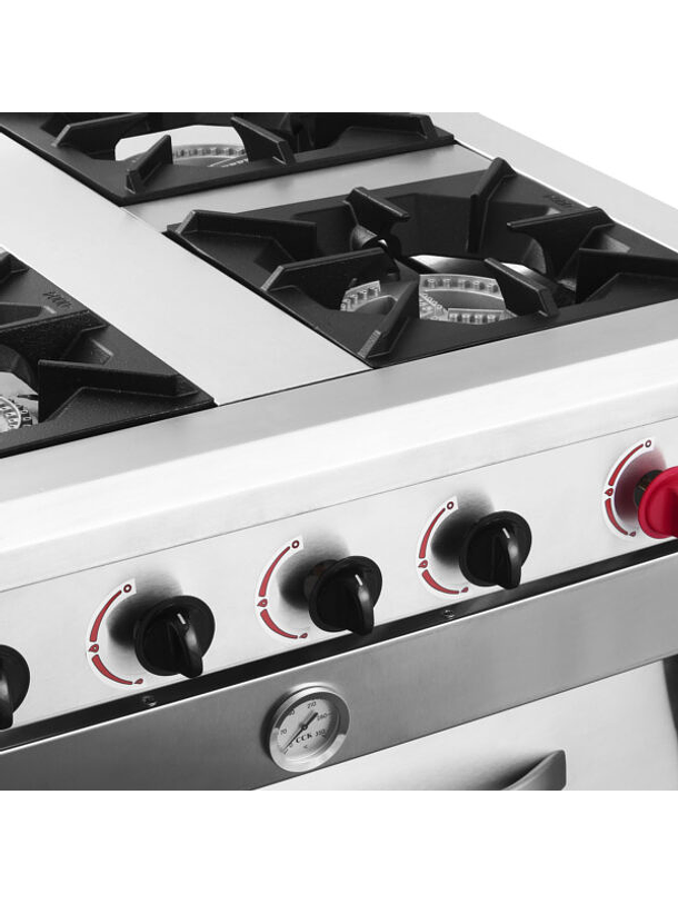 COCINA 4 PLATOS 58X65 INOX GN VCG-4AI GLP VENTUS 2