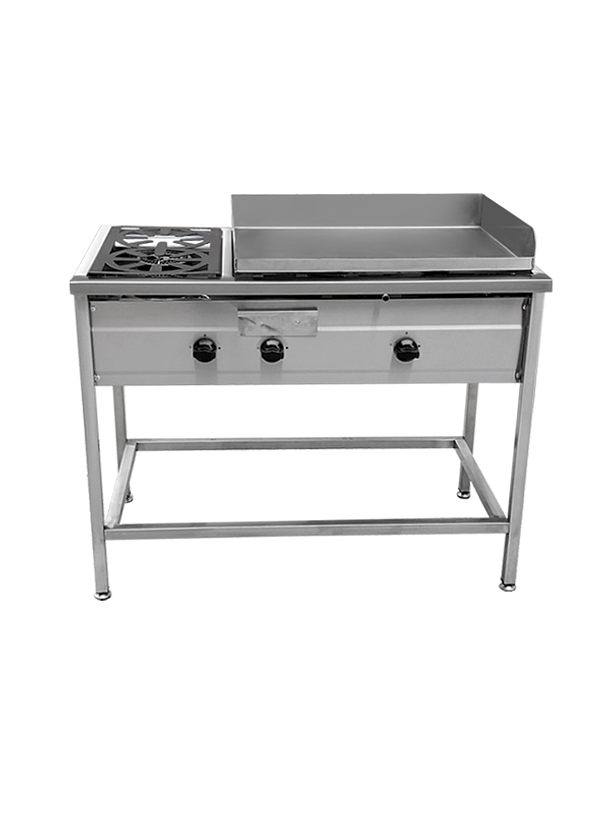 Plancha Churrasquera 50×70cm + 2 Quemadores COUSIÑO 1