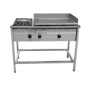 Plancha Churrasquera 50×70cm + 2 Quemadores COUSIÑO