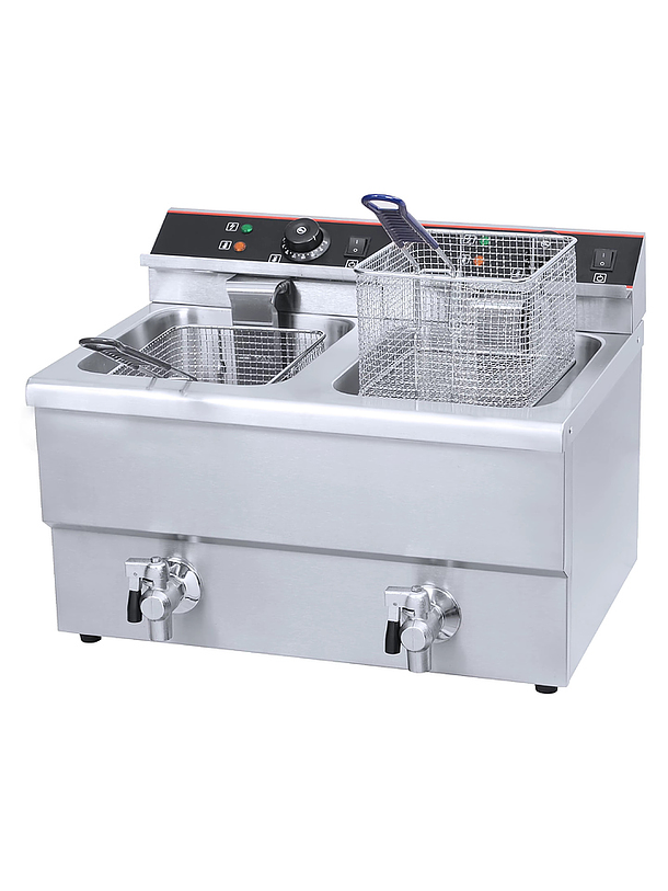 FREIDORA ELECTRICA DOBLE C/DESPICHE 12L ECOBECK 1