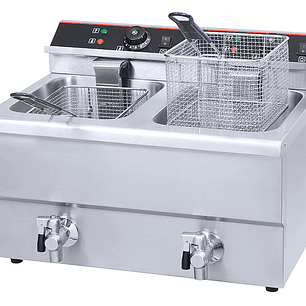 FREIDORA ELECTRICA DOBLE C/DESPICHE 12L ECOBECK