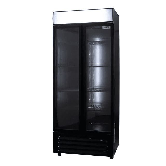 VISICOOLER ALL BLACK 2 PUERTAS SLIM