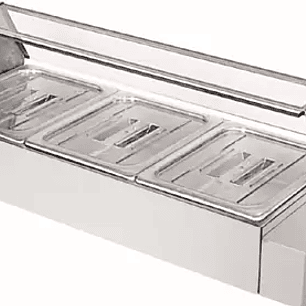 Baño Maria S/mesa  Vidrio Recto, 3 DEP 1/2X10 