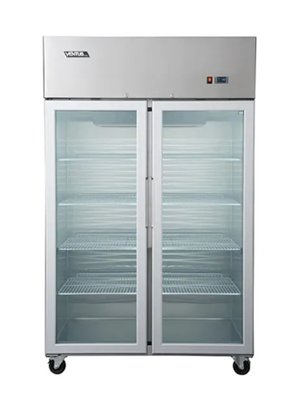 Refrigerador 2 Ptas Vidrio En Acero Inox. Vr2Ps-1000V Ventus 1