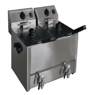 FREIDORA DE PAPAS ELÉCTRICA ECOBECK KFE 8+8 HQ LINEA TOP, CON DESPICHE