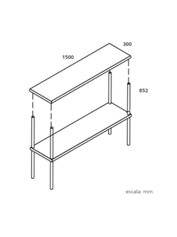 Plateo sobre mesón INOX VP-15030 Ventus 2
