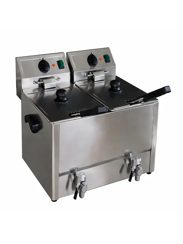 FREIDORA DE PAPAS ELÉCTRICA ECOBECK KFE 8+8 HQ LINEA TOP, CON DESPICHE 1