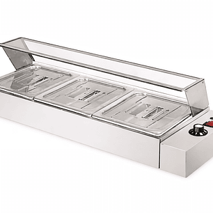 Baño Maria S/mesa  Vidrio Recto, 3 DEP 1/2X10 