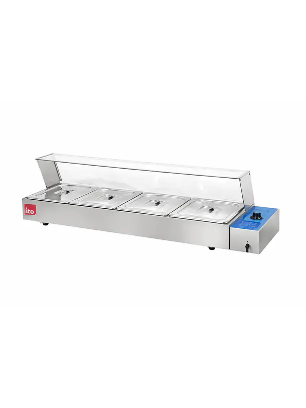 Baño Maria S/mesa  Vidrio Recto, 4 DEP 1/2X10  1