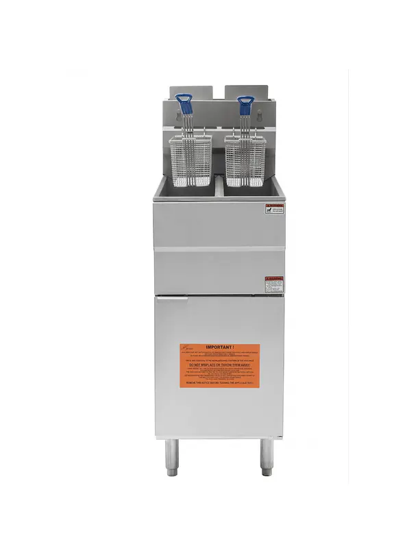 Freidora deposito doble y 2 canastos glp VFP2D-20L2 Ventus 1
