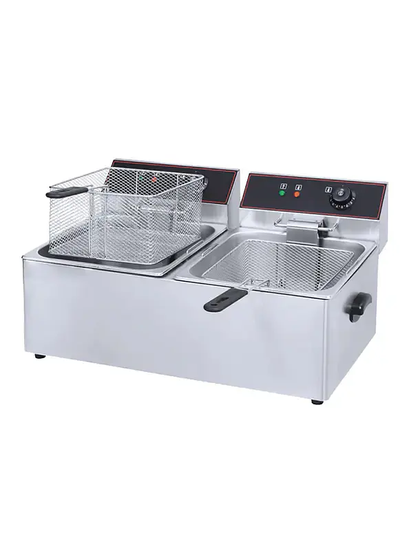 Freidora Eléctrica 8 L 2 Depósitos ECOBECK HEF-8L2 Sin despiche 1