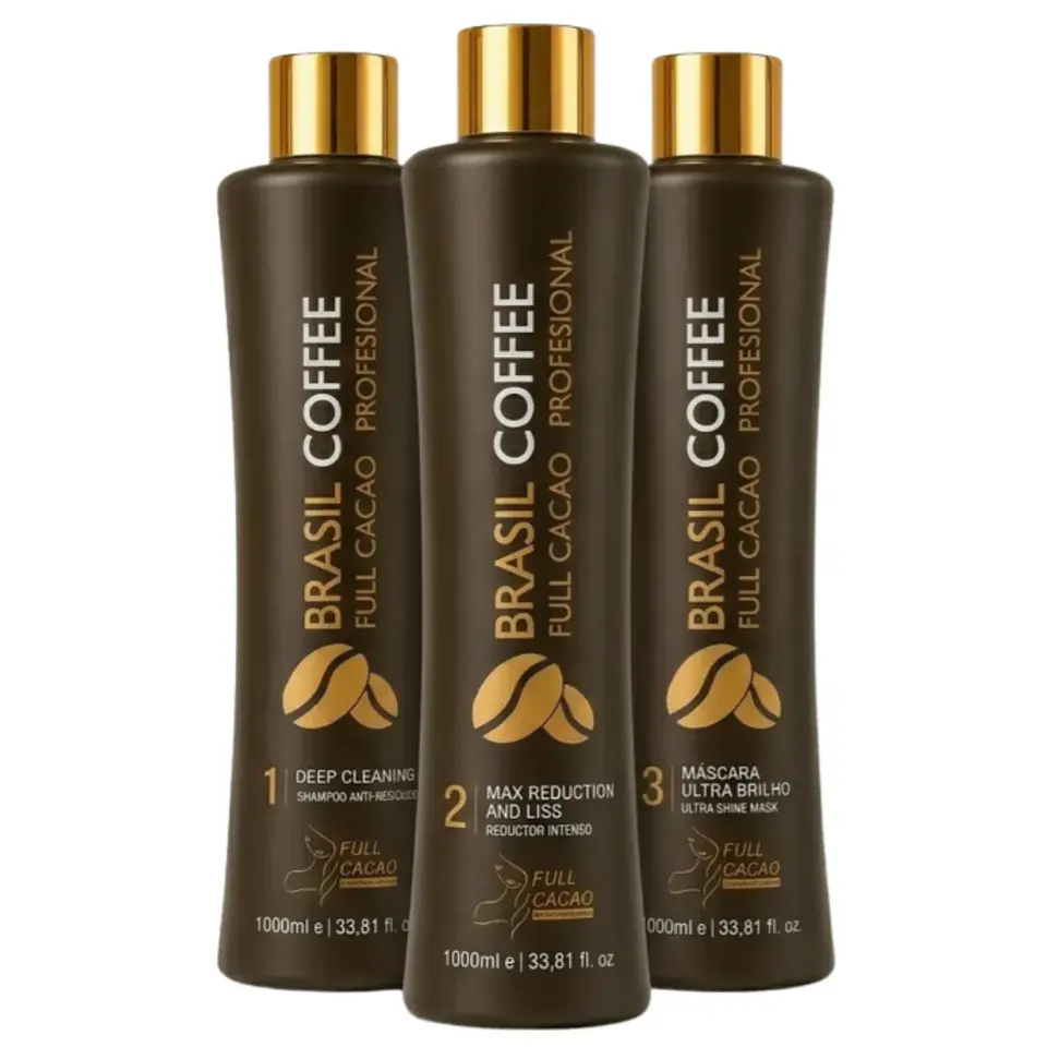 Kit Alisado Keratina Brasil Coffee Fullcacao Profesional 1000ml 1