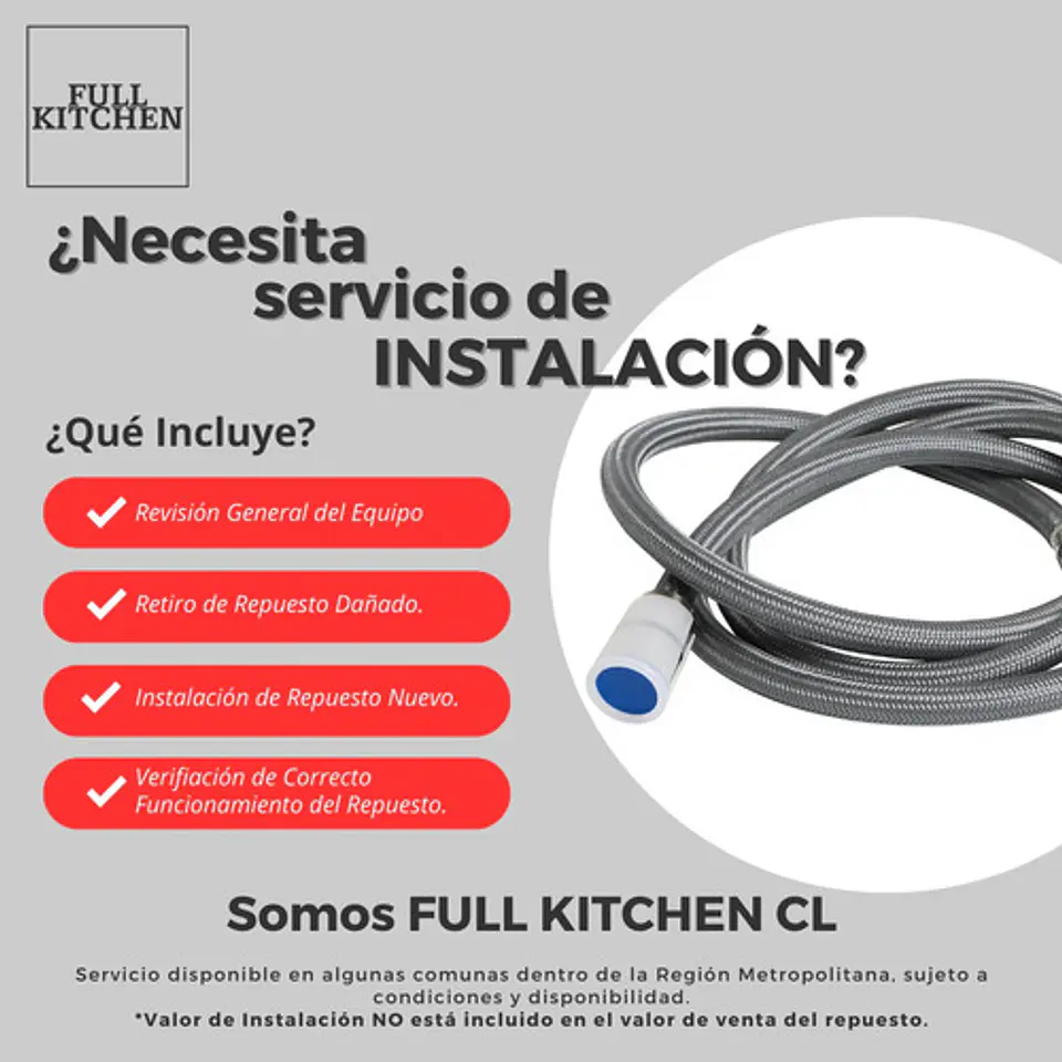 Repuesto Flexible Gris Con Contrapeso Griferías FDV 2