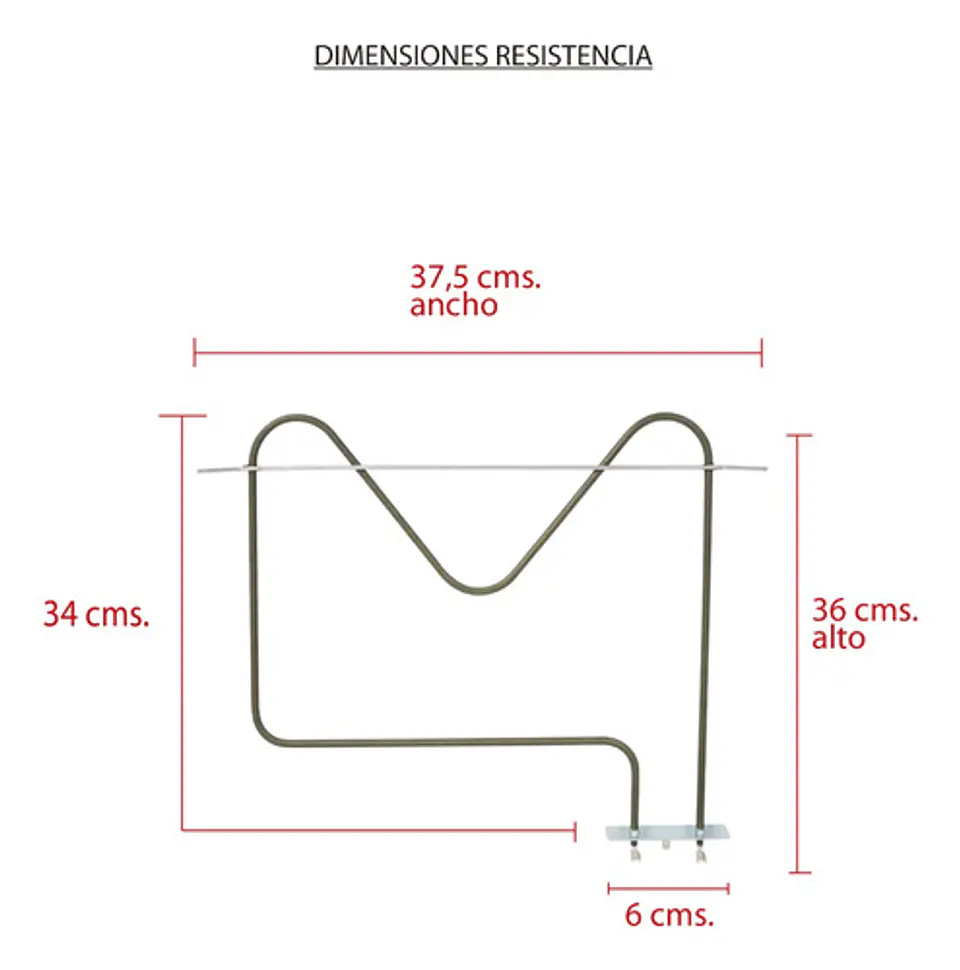 Resistencia Superior Horno Fensa / Mademsa 1200W 5
