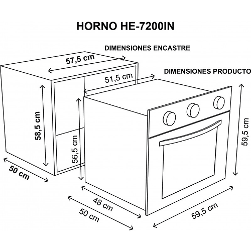 Horno Sindelen Empotrable HE-7200IN 4