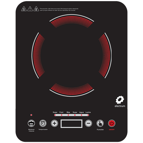 Encimera Portátil Electrum Vitro 1 Quemador 1