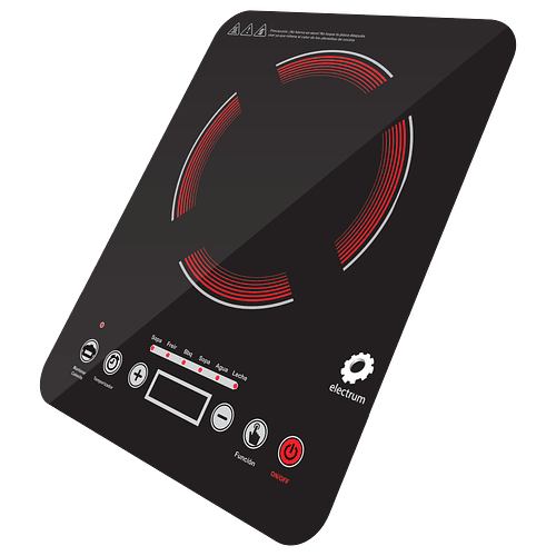 Encimera Portátil Electrum Vitro 1 Quemador 3