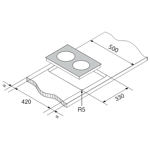Encimera Electrolux Vitrocerámica 2 Platos VE3ST 7