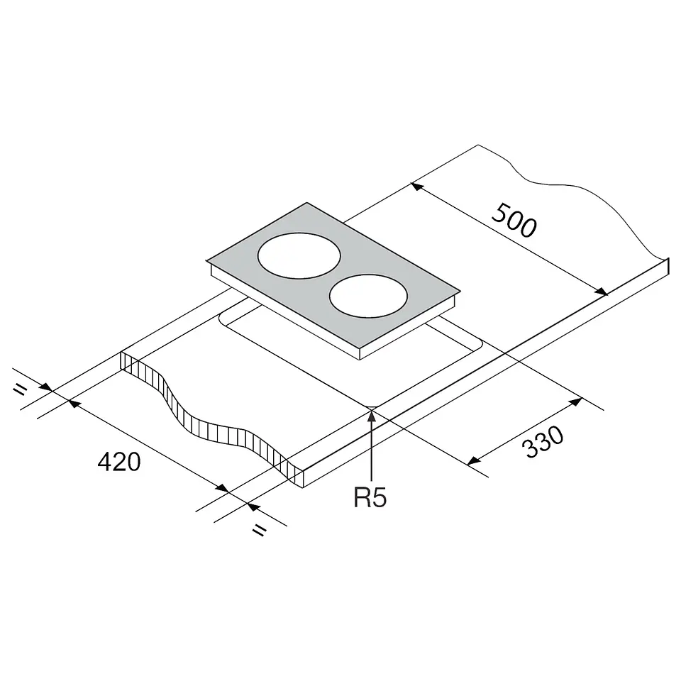 Encimera Electrolux Vitrocerámica 2 Platos VE3ST 7