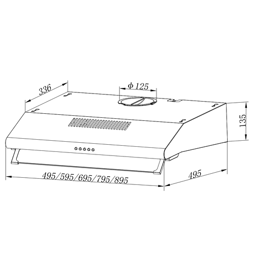 Campana Slim Düne 3 Niveles 60 cm 3