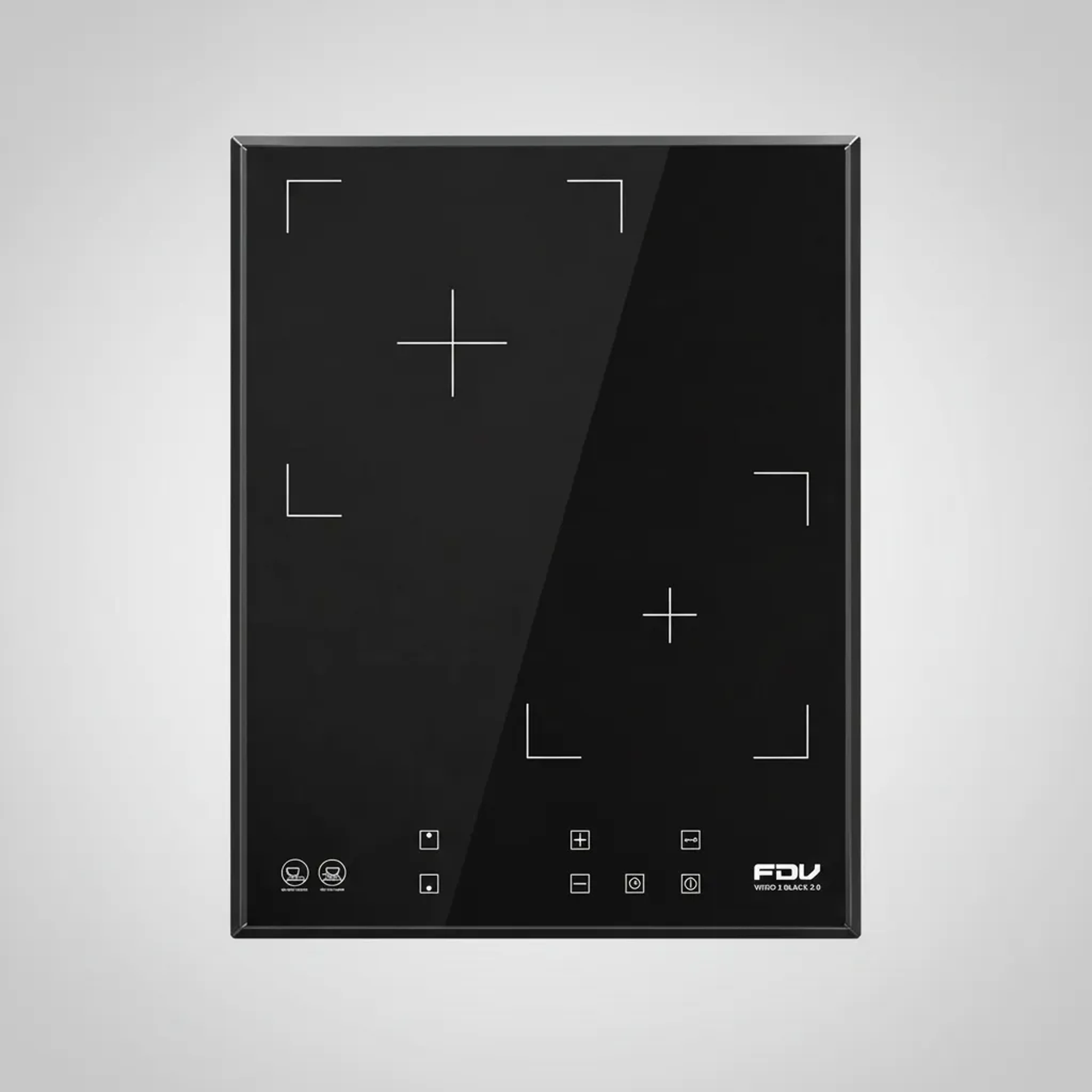 Encimera Vitrocerámica FDV Vitro 2 Black 2.0 2 Quemadores Negro
