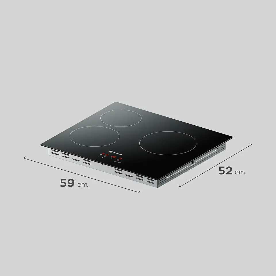Encimera Mademsa Vitrocerámica 3 Platos VM3TR 3