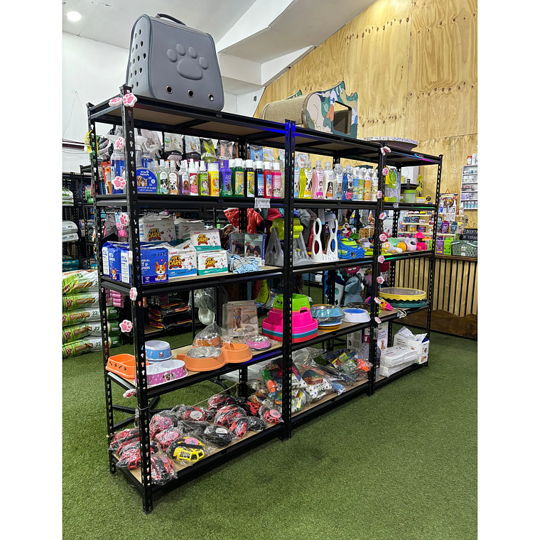 Pack 10 Estantes Bilbao Negro 183x90x40 cm 750kg 11