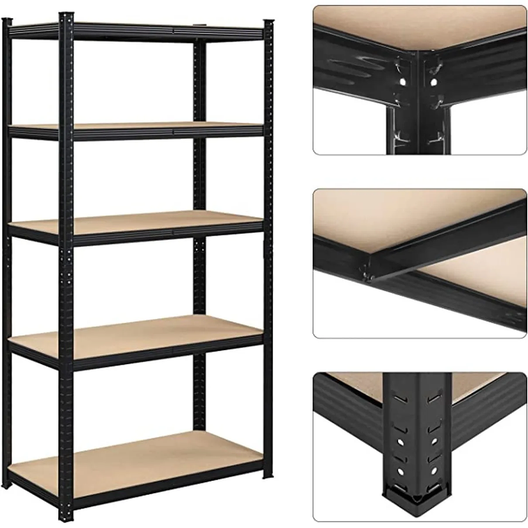 Pack 10 Estantes Lisboa Negro 180x90x40 cm 375kg 7