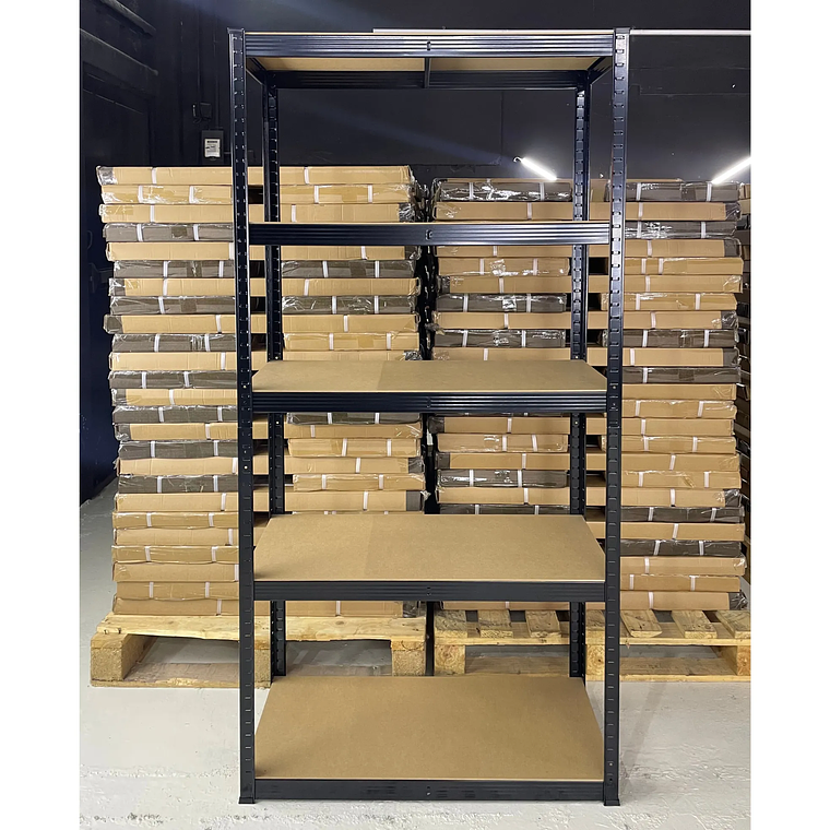 Pack 10 Estantes Lisboa Negro 180x90x40 cm 375kg 4