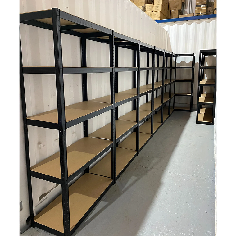 Pack 10 Estantes Lisboa Negro 180x90x40 cm 375kg 5