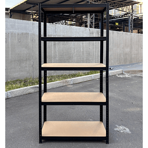 Pack 10 Estantes Lisboa Negro 180x90x40 cm 375kg