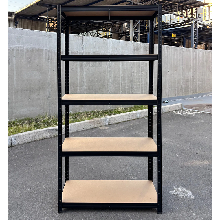 Pack 10 Estantes Lisboa Negro 180x90x40 cm 375kg 2