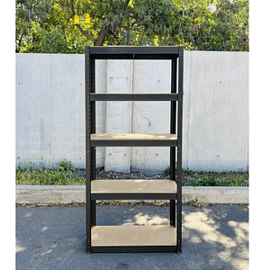 Estante Metálico Lisboa Negro 150x70x30 cm 300kg