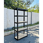 Estante Metálico Lisboa Negro 150x70x30 cm 300kg - Miniatura 3