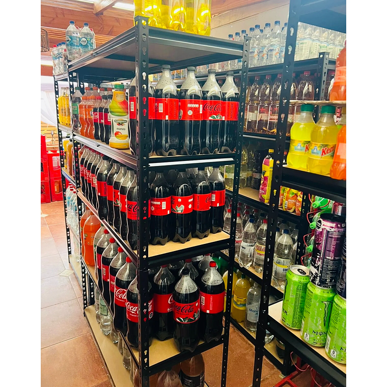 Pack 10 Estantes Bilbao Negro 183x120x45 cm 875kg 10