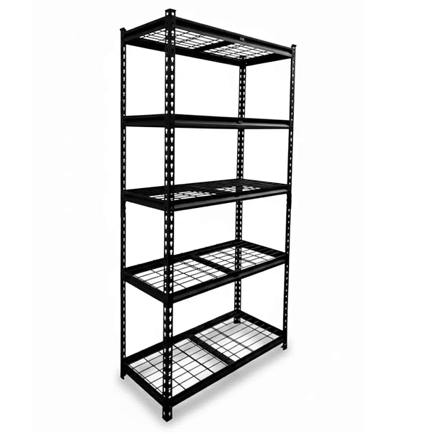 Estante Metálico Sevilla Negro 183x90x40 cm 750kg 4