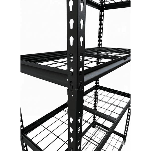 Estante Metálico Sevilla Negro 183x90x40 cm 750kg 3
