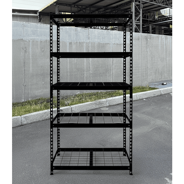 Estante Metálico Sevilla Negro 183x90x40 cm 750kg