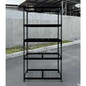 Pack 10 Estantes Sevilla Negro 183x90x40 cm 750kg