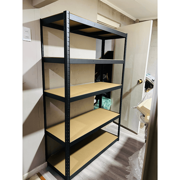 Pack 10 Estantes Porto Negro 180x120x45 cm 500kg 8