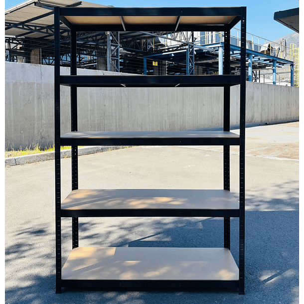 Pack 10 Estantes Porto Negro 180x120x45 cm 500kg