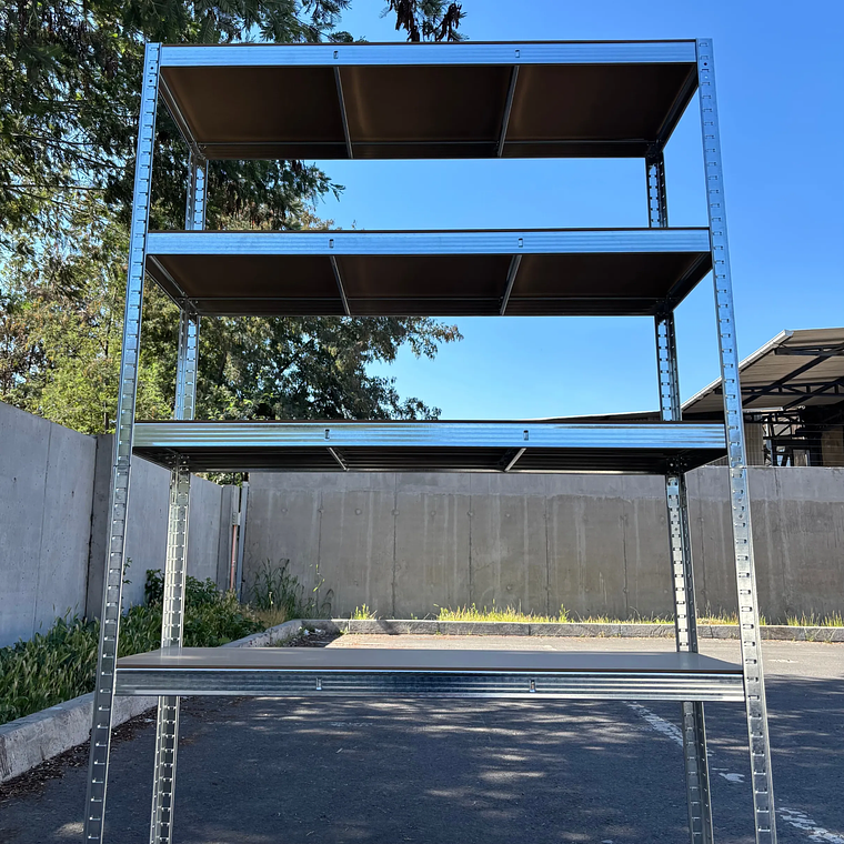 Pack 10 Estantes Porto Galvanizado 180x120x45 cm 500kg 4