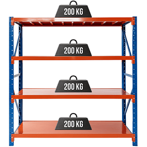 Rack Metálico Milán 200x200x60 cm 800kg