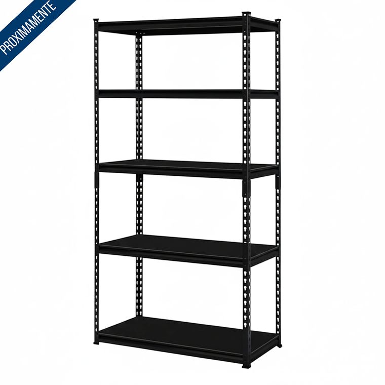 Estante Metálico Bilbao Total Black 183x90x40 cm 750kg 1