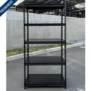 Estante Metálico Bilbao Total Black 183x90x40 cm 750kg