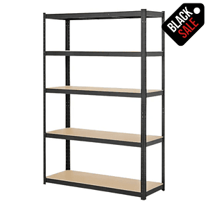 Estante Metálico Porto Negro 180x120x45 cm 500kg