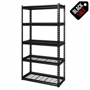 Estante Metálico Sevilla Negro 183x90x40 cm 750kg