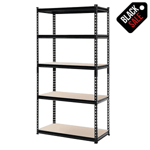 Estante Metálico Bilbao Negro 183x90x40 cm 750kg