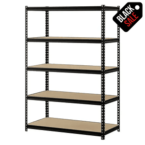 Estante Metálico Bilbao Negro 183x120x45 cm 875kg