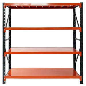 Rack Metálico Milán 200x200x60 cm 1.200kg Negro/Naranjo